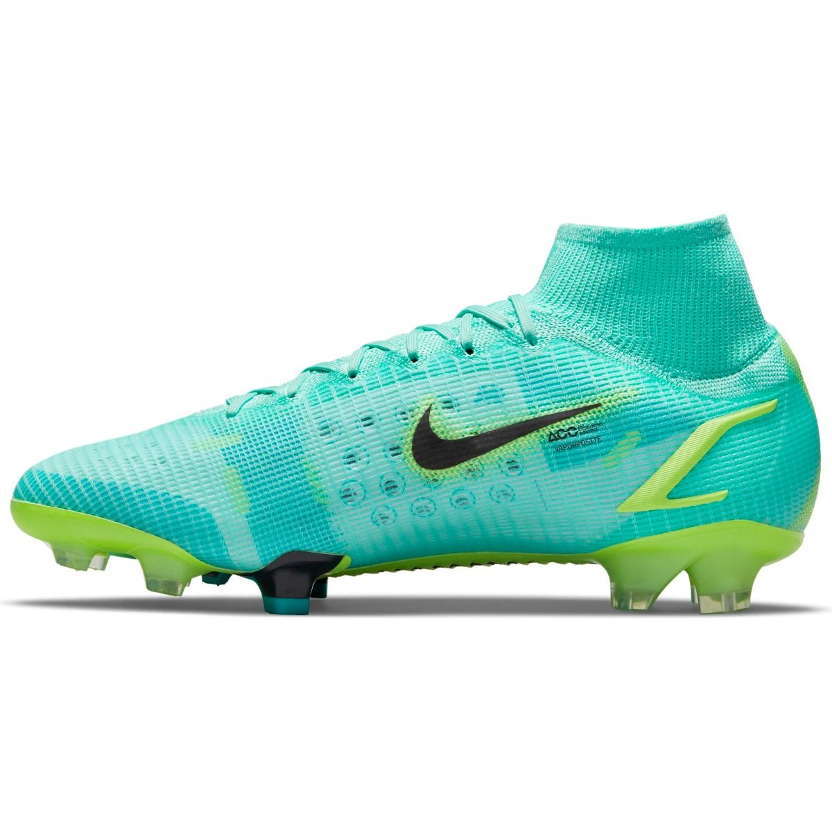 Botas de fútbol para terreno firme Nike Superfly 8 Elite FG Dynamic Turq/Lime