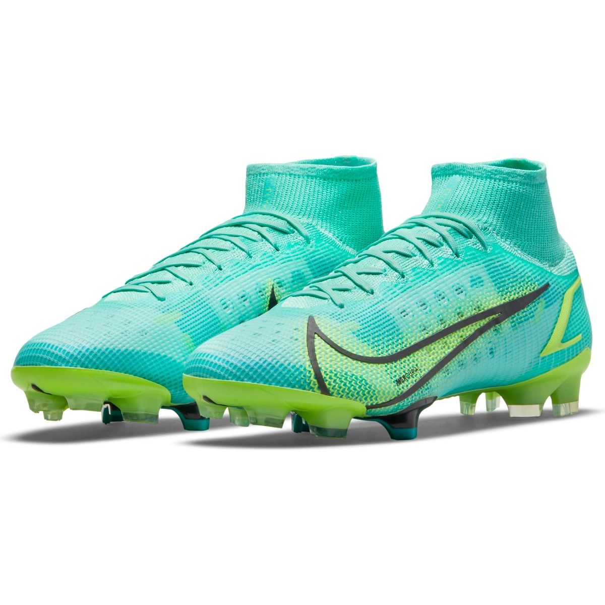 Botas de fútbol para terreno firme Nike Superfly 8 Elite FG Dynamic Turq/Lime