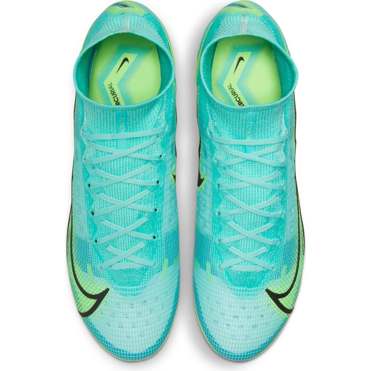 Botas de fútbol para terreno firme Nike Superfly 8 Elite FG Dynamic Turq/Lime